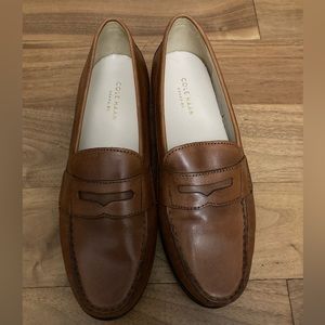 Cole Haan brown leather loafers